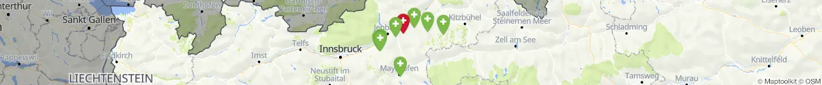 Kartenansicht für Apotheken-Notdienste in der Nähe von Alpbach (Kufstein, Tirol)